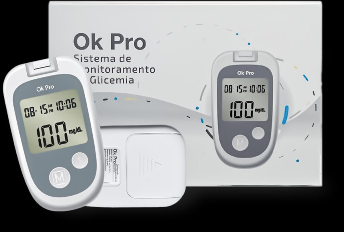 Anvisa proíbe uso do medidor de glicose OK PROSaúde por riscos à saúde Medidor de glicose sanguínea OK PRO (Foto: Reprodução)