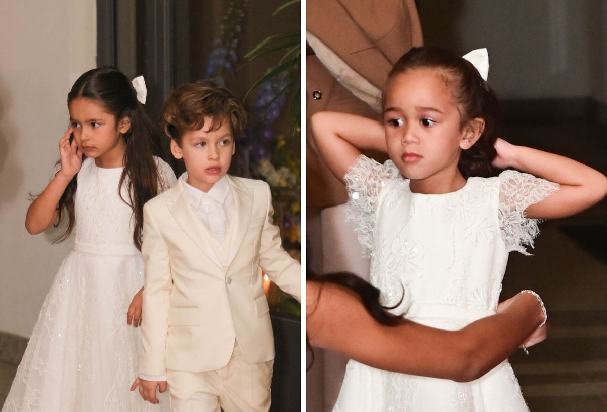 Filha de Militão e Karoline Lima marca presença em casamento do pai com fotos especiais Filhos de Eder Militão e Tainá Castro aparecem juntos no casamento dos pais em São Paulo (Foto: Leo Franco e Natália Rampinelli/ Agnews | Manu Scarpa/Brazilnews)