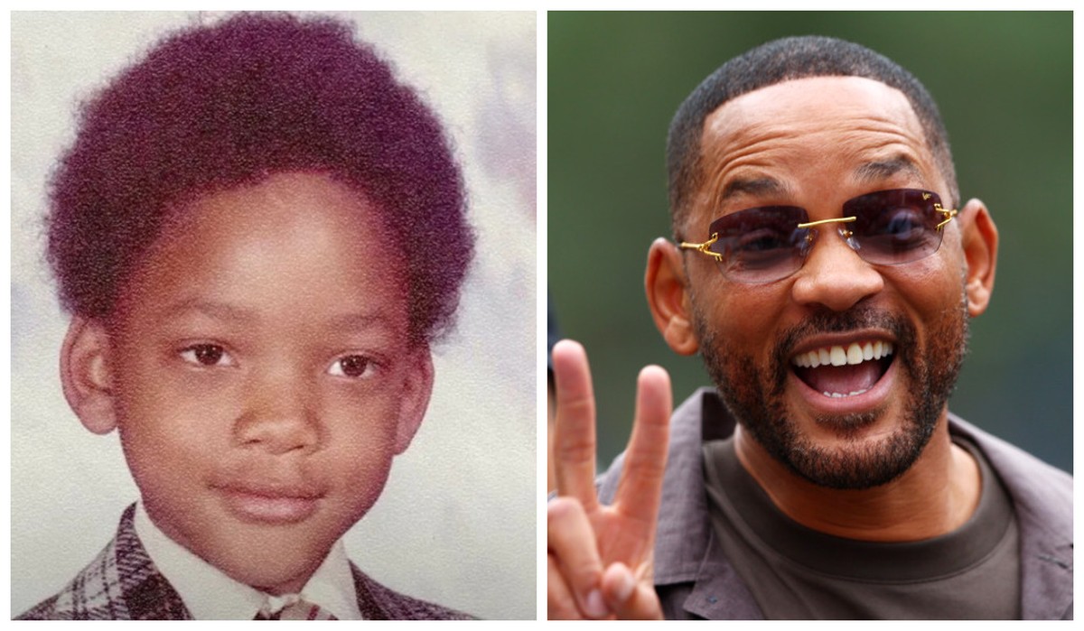 Will Smith na infância e depois de virar astro internacional (Foto: Reprodução/Getty Images)