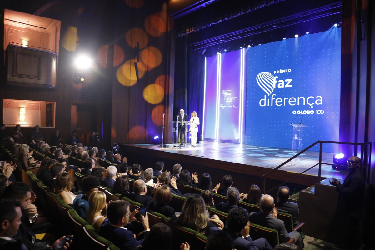 Prêmio Faz Diferença 2024 celebra conquistas e reúne grandes nomes em festa especial Cerimônia de entrega do Prêmio Faz Diferença, no Teatro do Copacabana Palace. (Foto: Guito Moreto / Agência O Globo)
