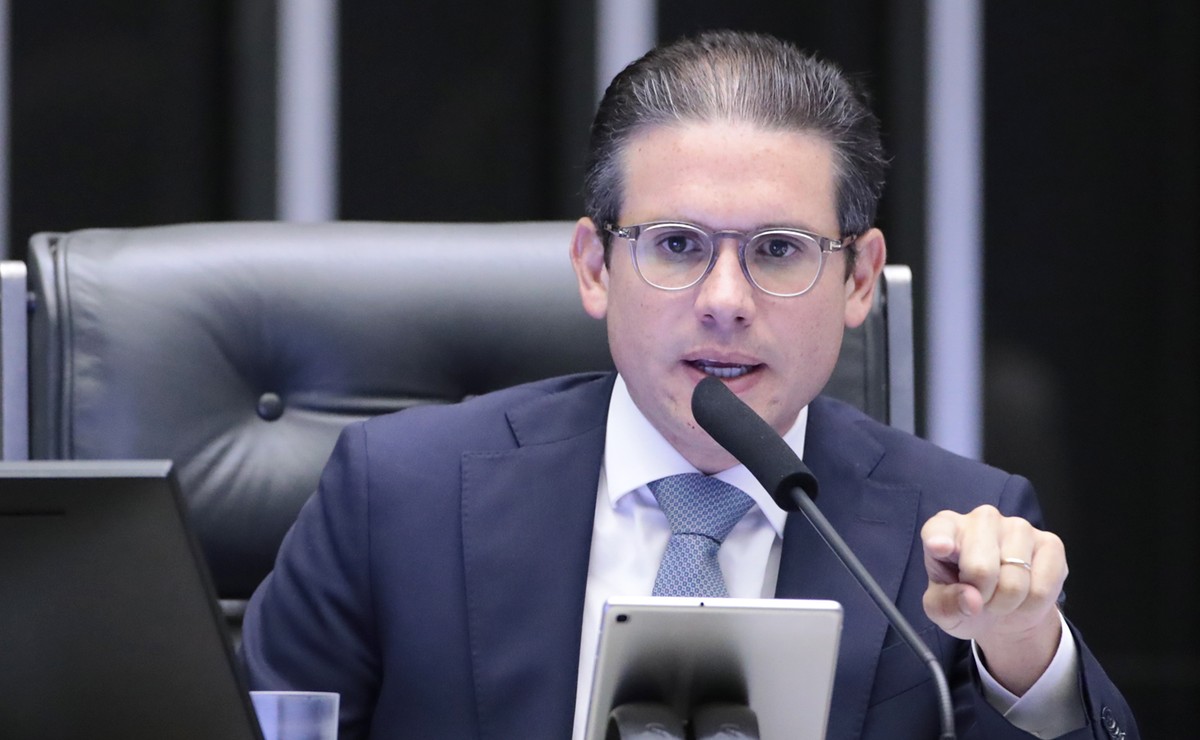 Presidente da Câmara, Hugo Motta, pautou para segunda-feira urgência de projeto que revoga elevação do IOF (Foto: Bruno Spada/Câmara dos Deputados)