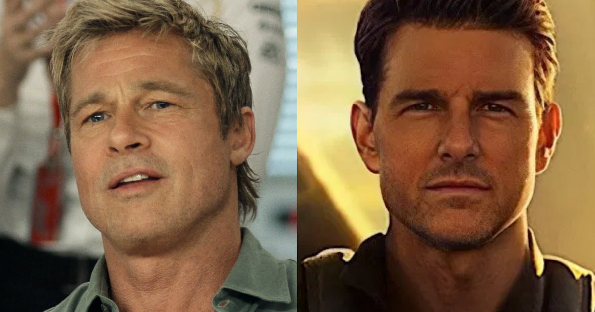 Diretor de F1 planeja duelo entre Brad Pitt e Tom Cruise no cinema Diretor de F1 quer sequência com Brad Pitt vs Tom Cruise (Foto: Reprodução)