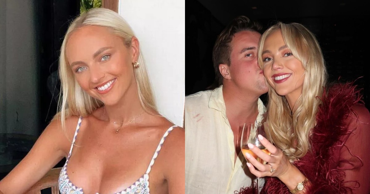Influencer revela que noivo não sai de casa após polêmica sobre 583 parceiros Annie Knight com o noivo, Henry Brayshaw (Foto: Reprodução/Instagram)