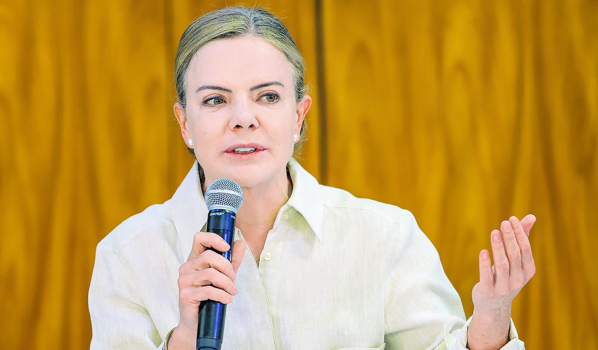 Ministra Gleisi Hoffmann — Foto: Fabio Rodrigues Pozzebom/Agência Brasil — 18/3/2025 (Foto: Fabio Rodrigues Pozzebom/Agência Brasil)