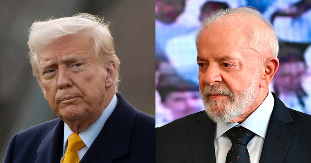 PT lança vídeo que inclui classe média na estratégia após tarifaço de Trump Trump e Lula: Bolsonaro é usado como pretexto para impor tarifaço ao Brasil (Foto: Alex Brandon/AP e Evaristo Sá/AP)