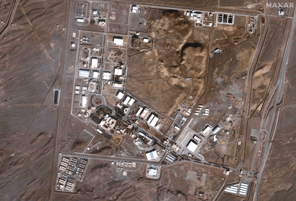 Uma imagem de satélite mostra a instalação nuclear de Natanz, no Irã, nesta imagem de distribuição datada de 24 de janeiro de 2025. (Foto: Maxar Technologies/Divulgação via REUTERS)