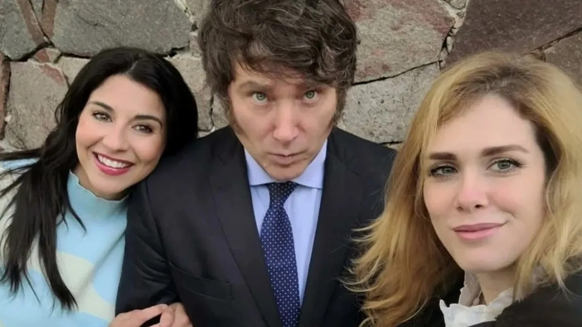 Marcela Pagano, Javier Milei e Lilia Lemoine (Foto: Reprodução)