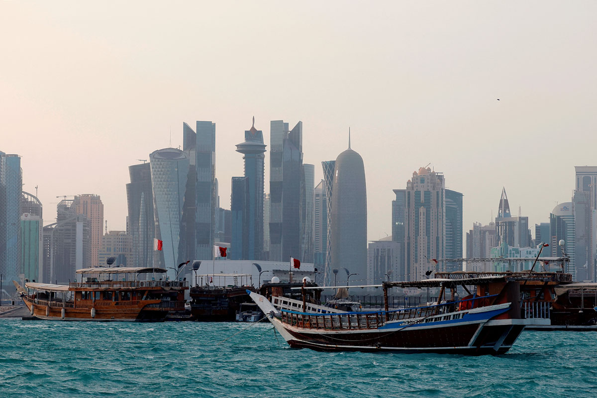 Vista do horizonte de Doha em julho. (Foto: KARIM JAAFAR/AFP via Getty Images)