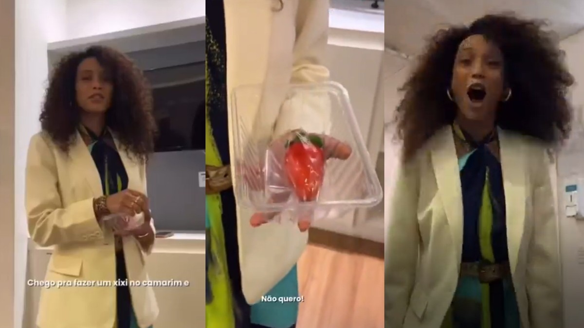 Taís Araújo rejeita 'morango do amor' nos bastidores de 'Vale Tudo' e diverte com motivo inusitado (Foto: Reprodução/Instagram)