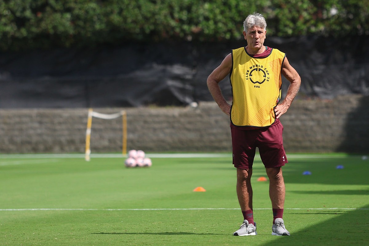 Renato Gaúcho em treino do Fluminense nos EUA (Foto: DIVULGAÇÃO)