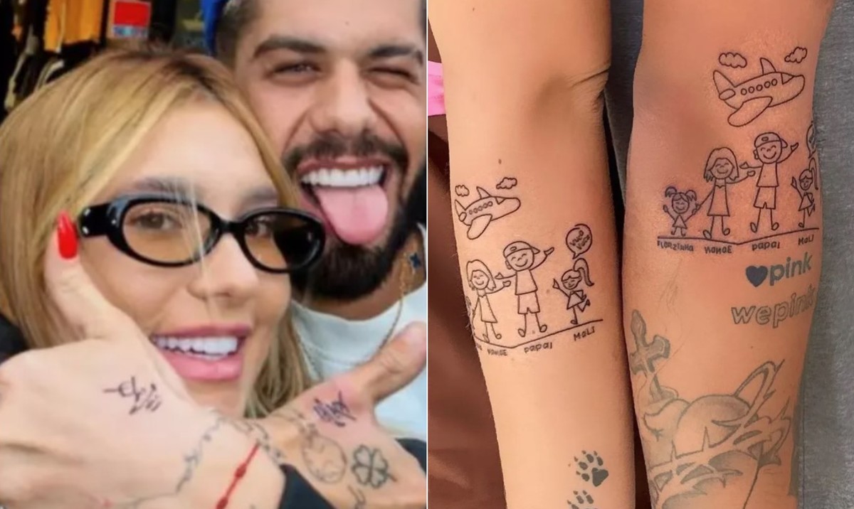 Zé Felipe revela planos de novas tatuagens em homenagem a Virginia e ex-sogra Zé Felipe tem quatro tatuagens dedicadas à ex-mulher, a influenciadora digital Virginia Fonseca (Foto: Reprodução/Instagram)