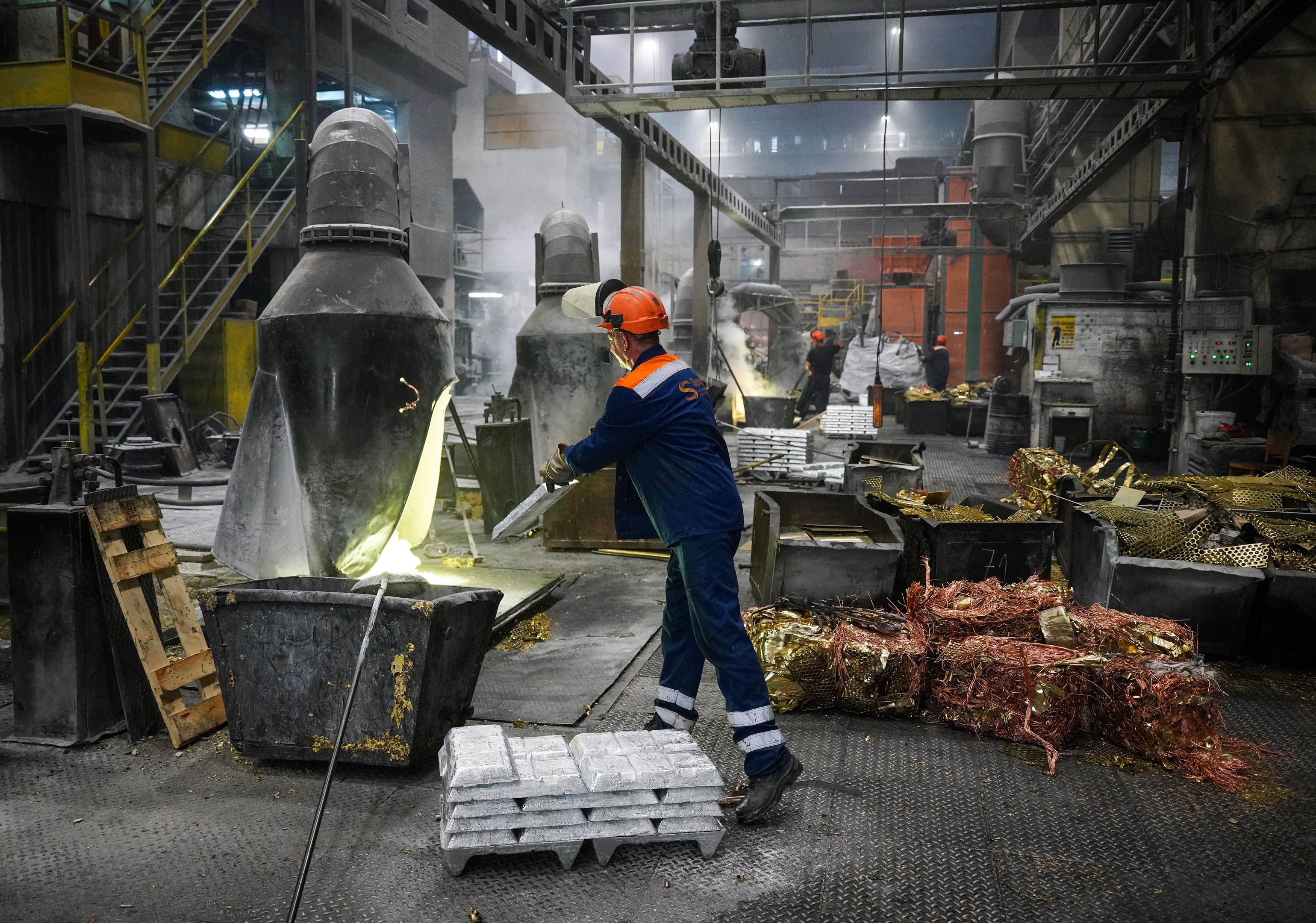 Aço nos EUA tem alta acentuada e siderúrgicas responsabilizam tarifas de Trump Trump amplia tarifas sobre aço e preço do produto dispara nos EUA (Foto: Oliver Bunic/Bloomberg/Getty Images)