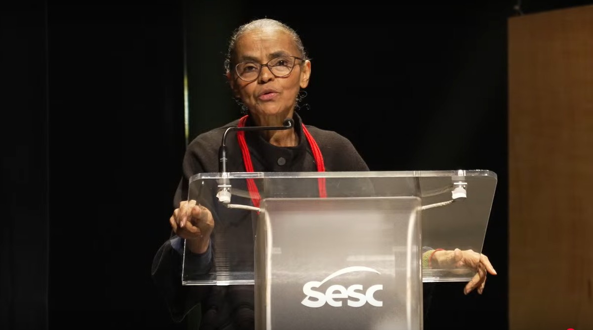 Ministra do Meio Ambiente, Marina Silva, no auditório do Sesc Pinheiros, em São Paulo (Foto: SESC-SP/Divulgação)