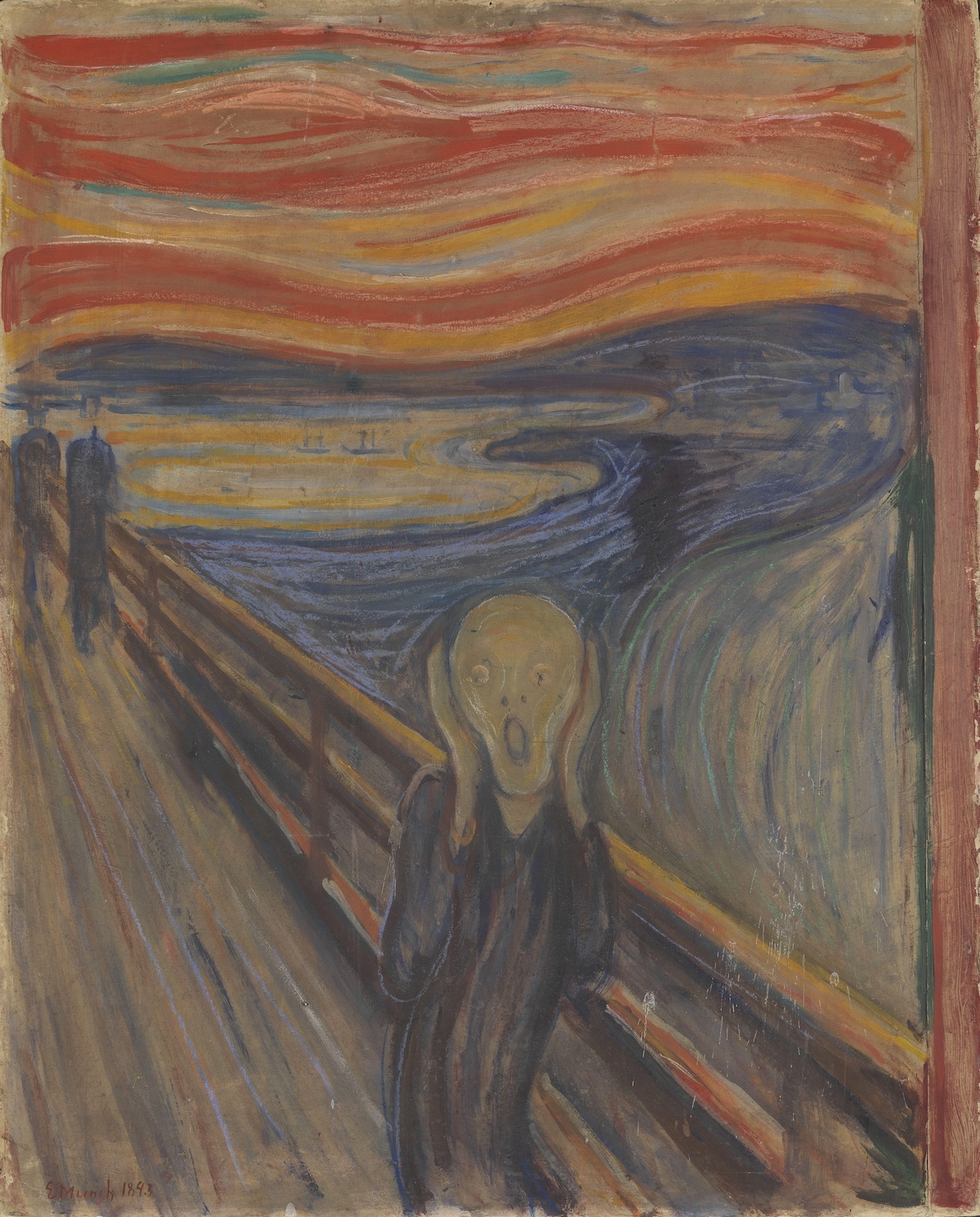 A imagem de Edvard Munch, O Grito, 1893 Museu Nacional da Noruega, Oslo. Imagem digital: Wikimedia Commons. (Foto: Reprodução)