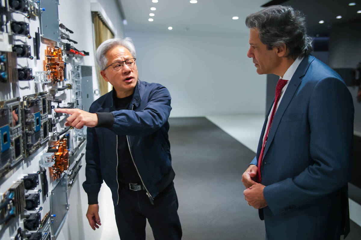 Política de incentivos a data centers no Brasil pode gerar R$ 700 bi em isenções fiscais Jensen Huang, CEO da Nvidia, e o ministro da Fazenda, Fernando Haddad (Foto: Diogo Zacarias/Ministério da Fazenda)