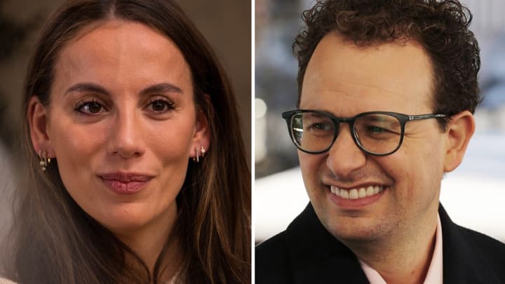 Mira Murati, Diretora de Tecnologia da OpenAI (E) e Dario Amodei, (Foto: Getty Images | CNBC)