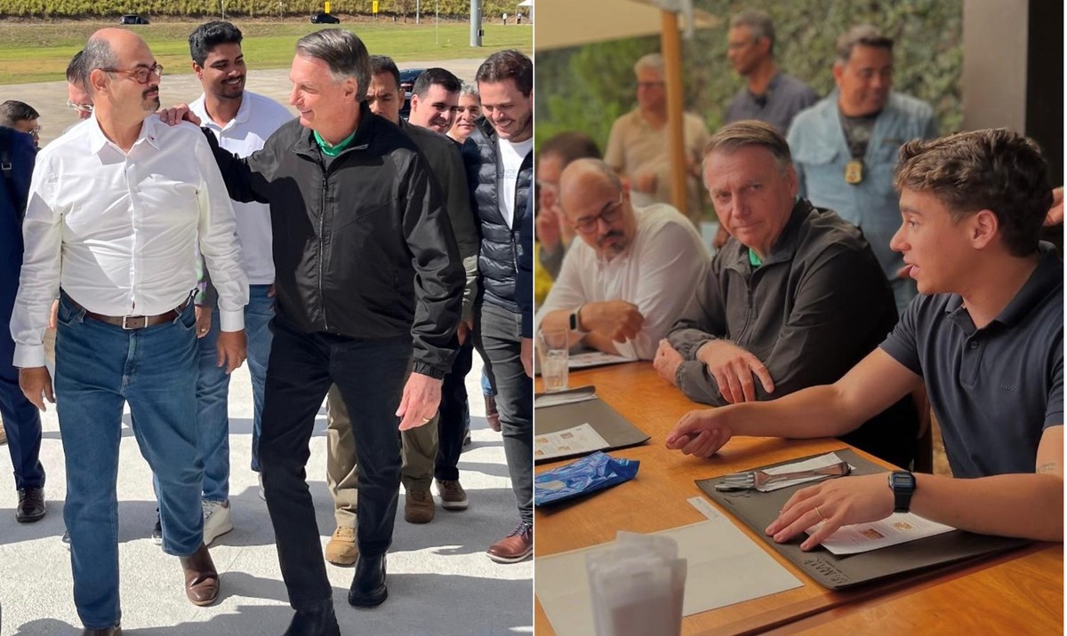 Bolsonaro retoma compromissos em BH após mal-estar e continua com soluços Bolsonaro sobe rampa do Palácio Tirantes em encontro com vice-governador Mateus Simões; em seguida, eles foram para um almoço que reuniu aliados (Foto: Reprodução/Redes sociais)