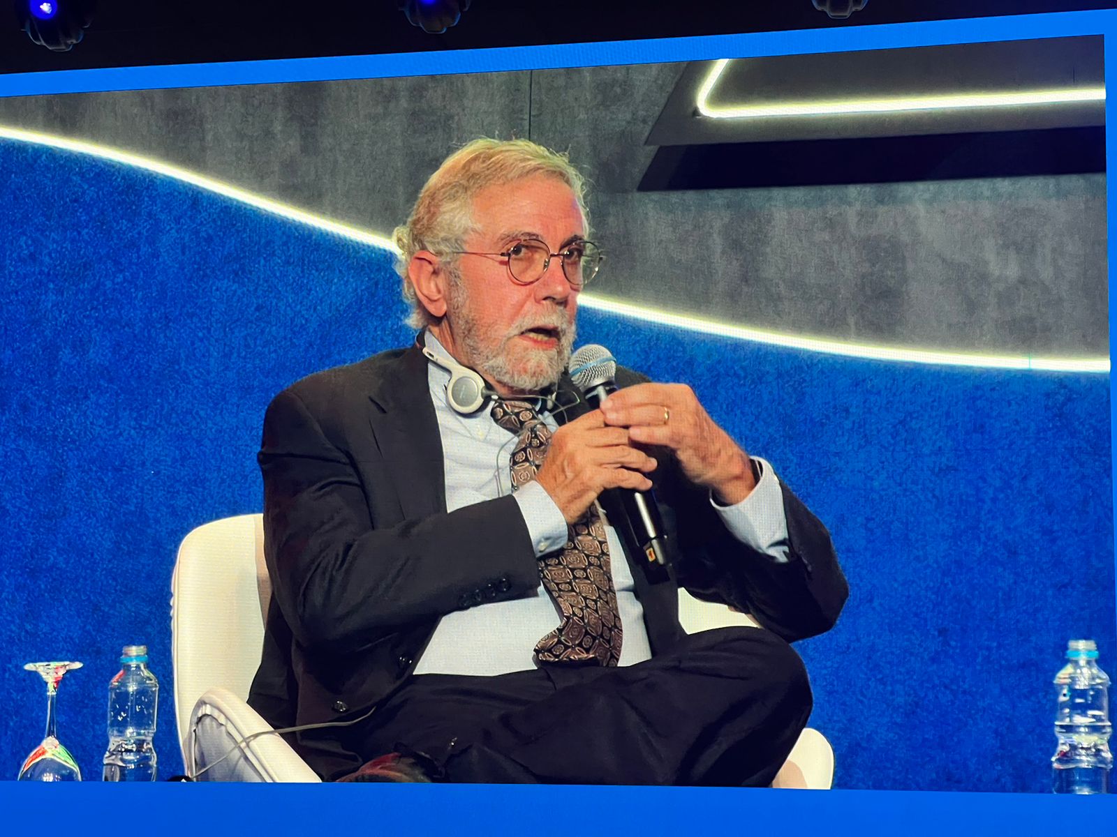 Trump critica julgamento de Bolsonaro no Brasil, segundo Nobel de Economia Paul Krugman participa da Fides 2023. (Foto: Divulgação)