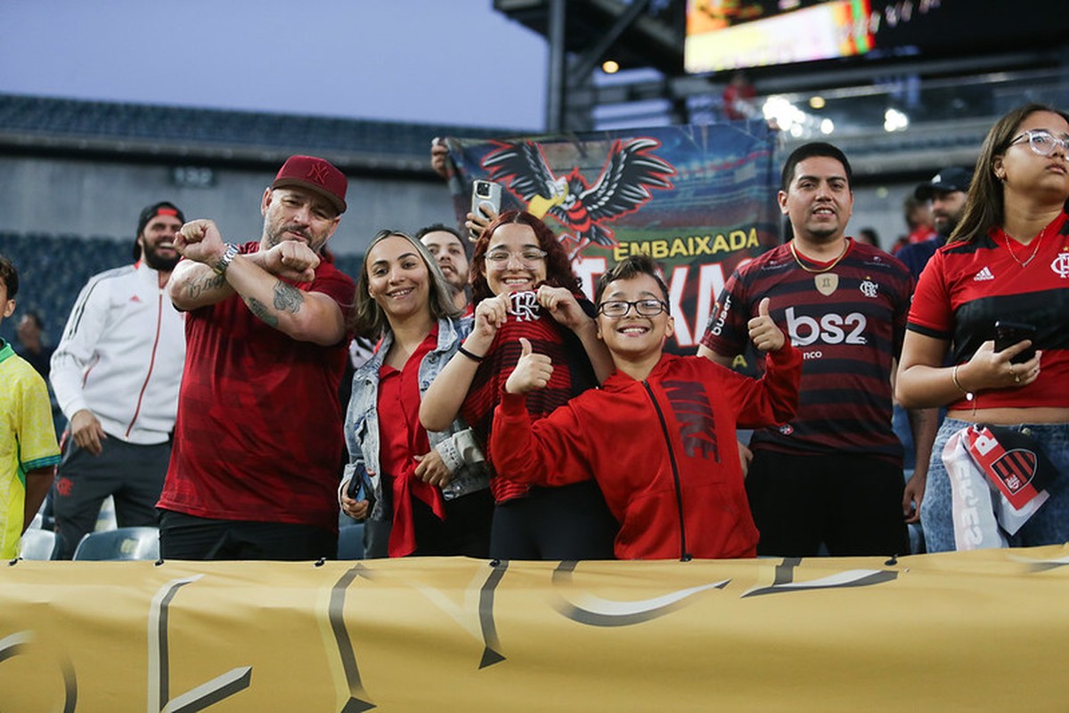 Torcida do Flamengo marca presença no Lincoln Financial Field, na estreia do Mundial de Clubes (Foto: Gilvan de Souza/Flamengo)