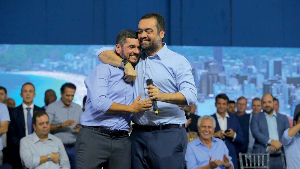 Castro com o presidente da Assembleia: aspirante ao Guanabara tem hoje apenas 10% nas pesquisas (Foto: Reprodução/Instagram)