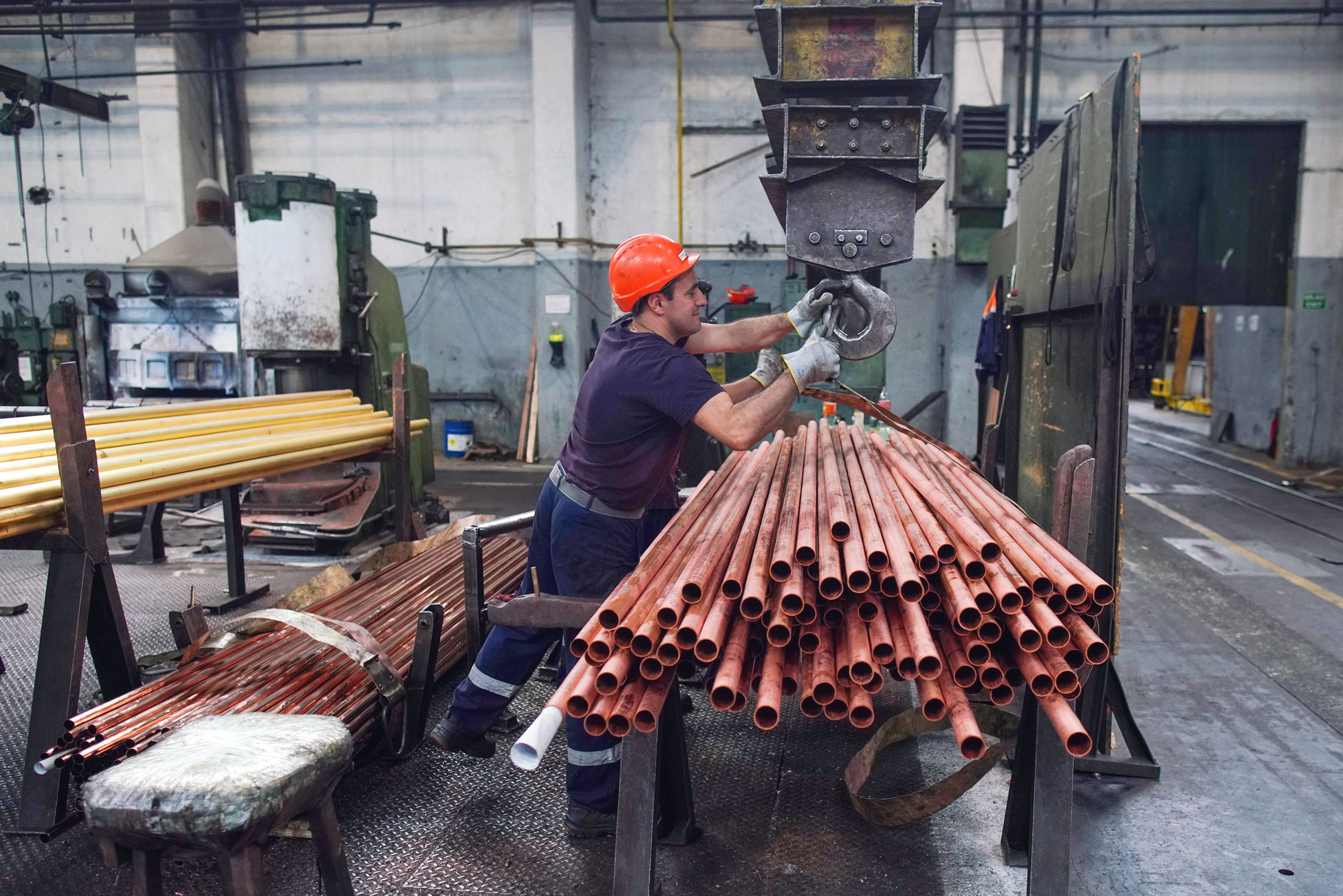 Tarifa de Trump provoca queda histórica de 22% no mercado de cobre (Foto: Oliver Bunic/Bloomberg)