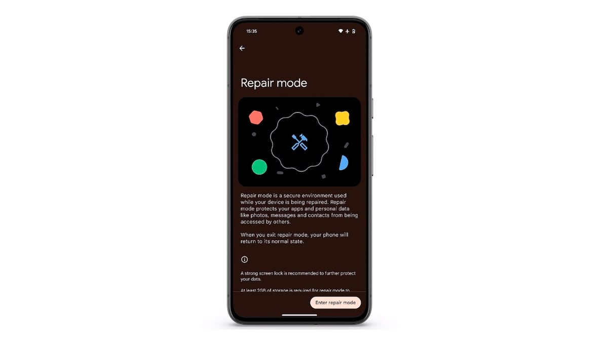 Modo reparação em Pixel (Foto: GOOGLE)