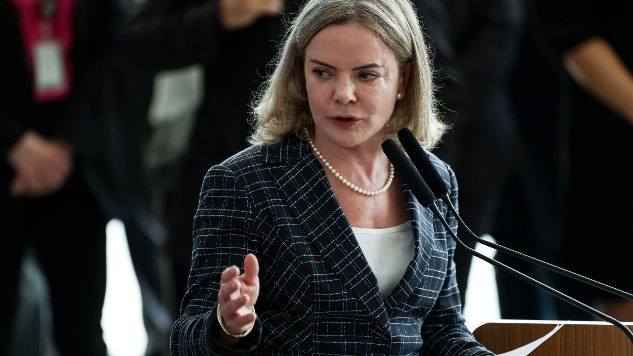 Gleisi Hoffmann, ministra das Relações Institucionais do governo Lula (Foto: Jose Cruz/Agência Brasil)
