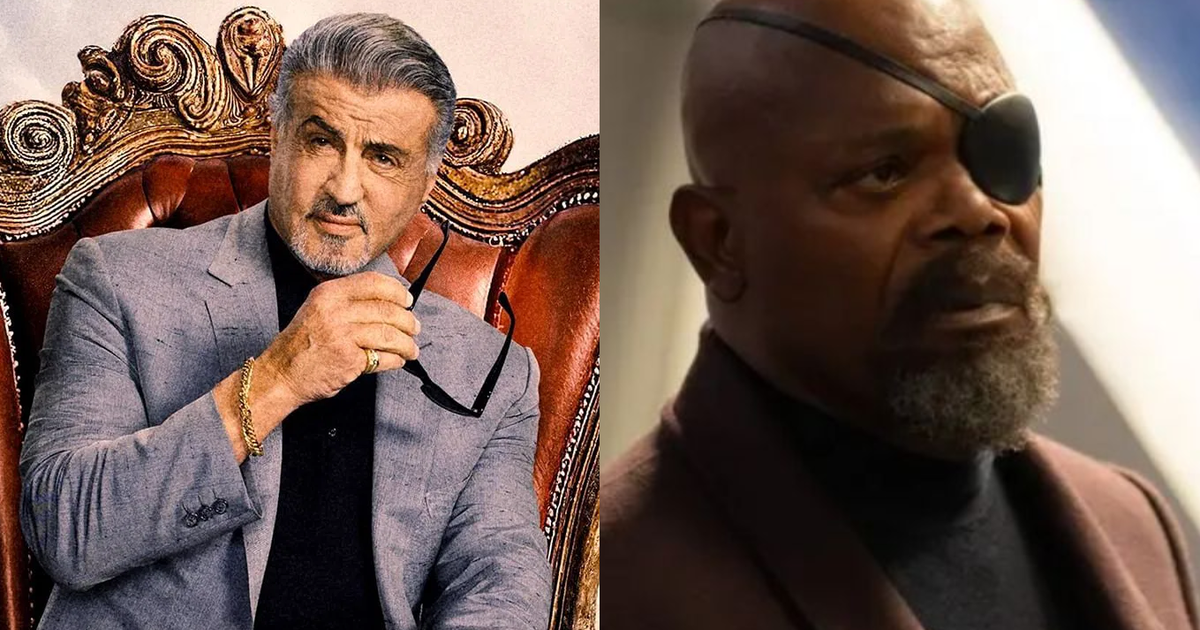 Samuel L. Jackson surge ao lado de Stallone em foto da 3ª temporada (Foto: Reprodução)