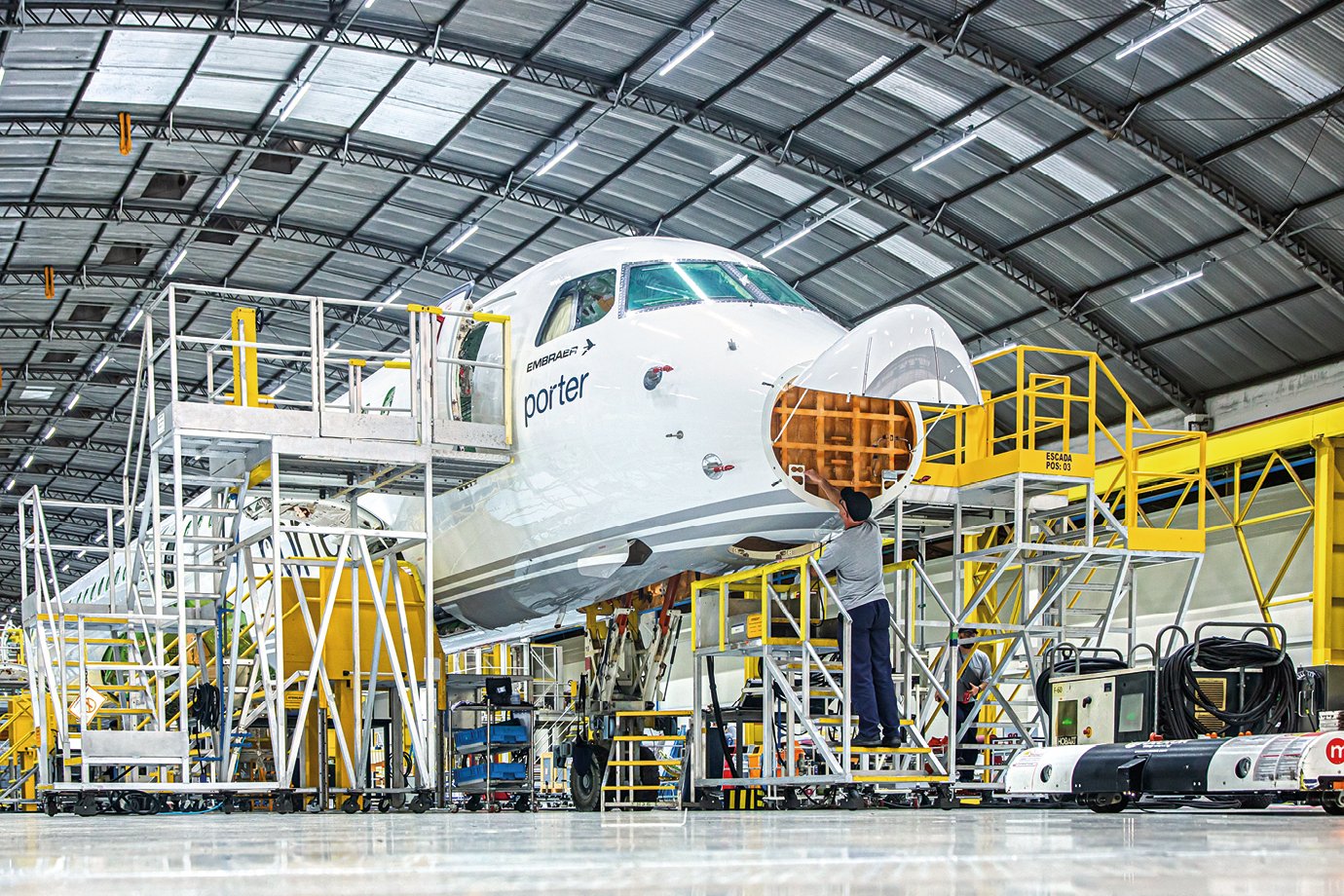 Embraer é a mais afetada por tarifas de 50% impostas por Trump ao Brasil Tarifas de Trump: segundo relatório do Bradesco BBI, Embraer é a principal companhia brasileira afetada (Foto: Leandro Fonseca/Exame)