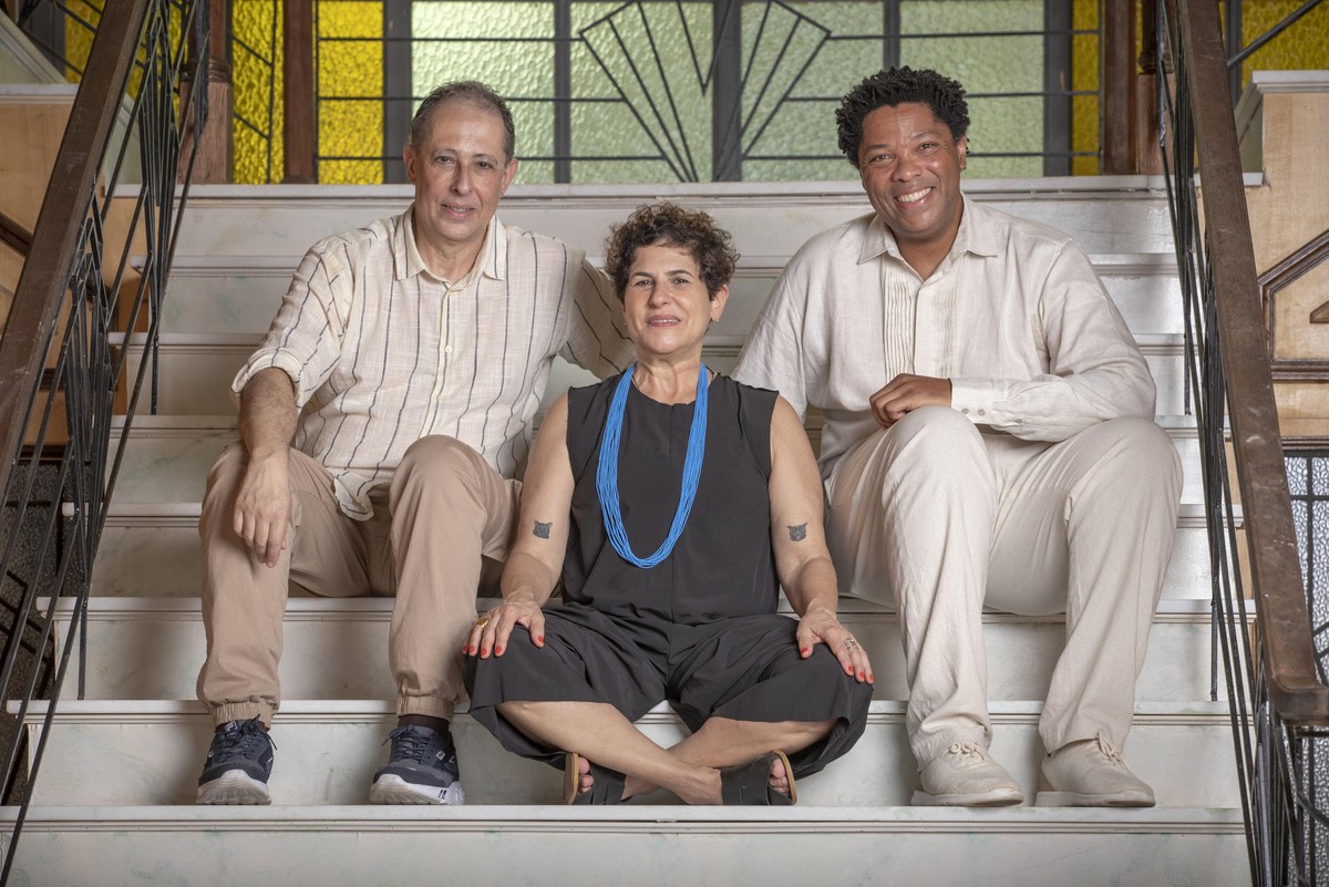Novela das 18h retrata romance entre princesa e trabalhador rural em nova trama Júlio Fisher, Duca Rachid, Elisio Lopes Jr. — Foto: Globo/Paulo Belote