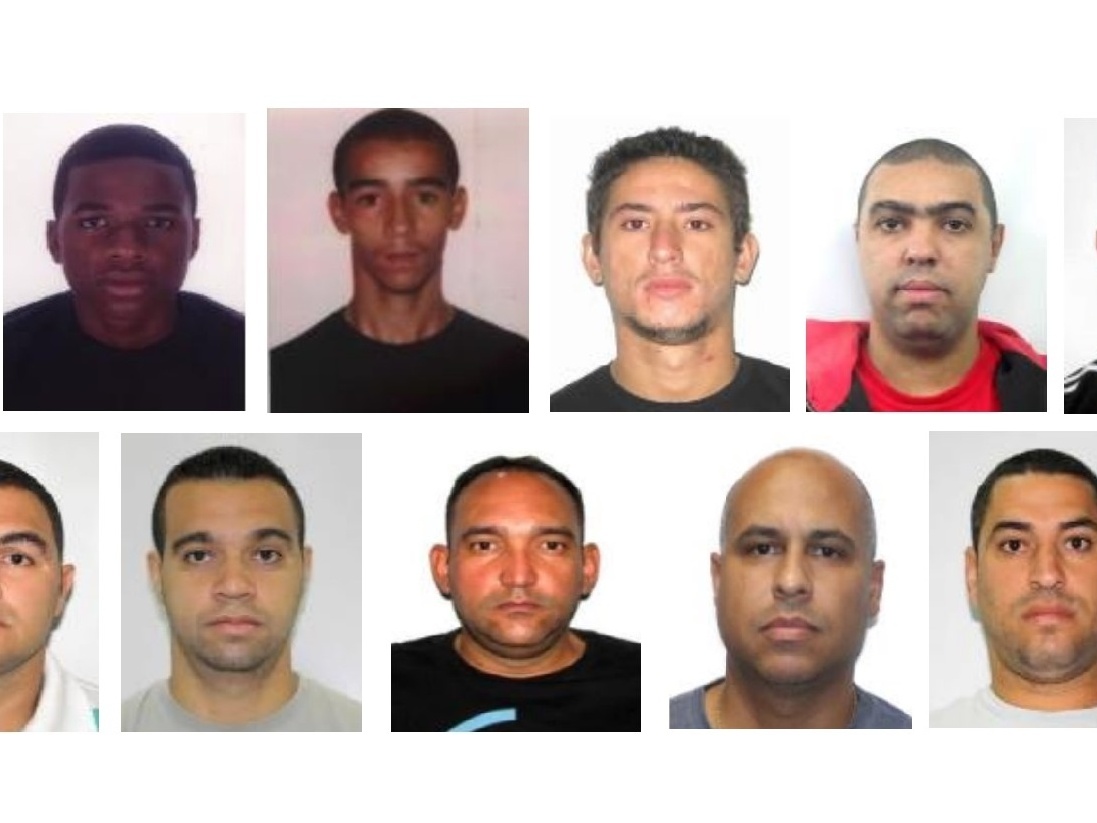 PMs acusados pelo MP de atuar como seguranças privados durante o expediente em Belford Roxo (Foto: Reprodução/Ministério Público)