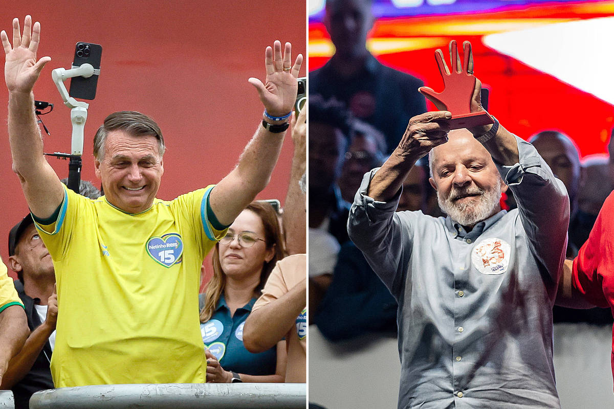 Eleitores de Lula e Bolsonaro mostram visão flexível sobre democracia, aponta pesquisa Jair Bolsonaro (PL) e Lula (PT) em comícios nas eleições municipais em outubro de 2024; o ex-presidente em Duque de Caxias (RJ), e o atual, em Mauá (SP) (Foto: Eduardo Anizelli e Adriano Vizoni/Folhapress)