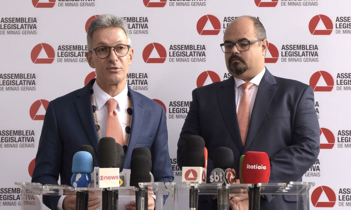 Marqueteiro de Zema apoia candidatura de Mateus Simões nas eleições de 2026 Governador de Minas Gerais, Romeu Zema, e o vice, Mateus Simões, ambos do Partido Novo (Foto: Daniel Protzer/ALMG)