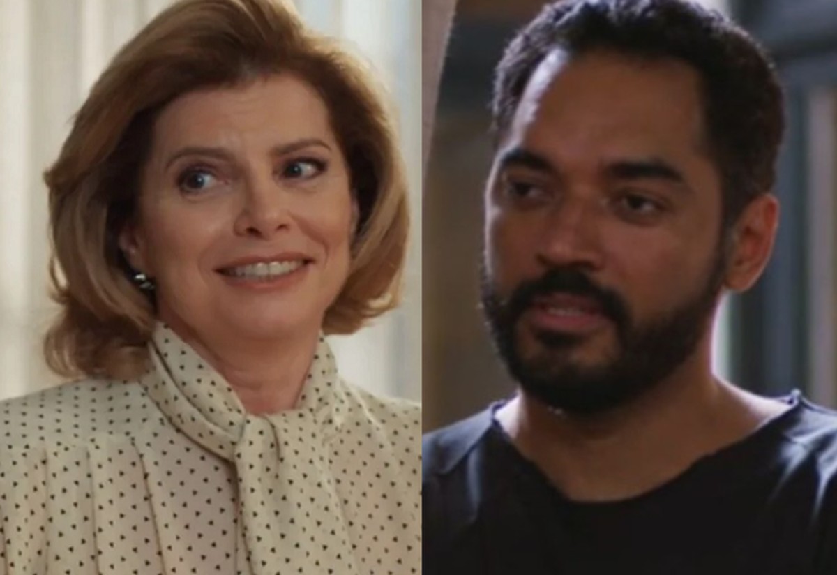 Odete Roitman e Mário Sérgio se tornam cúmplices em novas armações românticas Débora Bloch e Thomás Aquino vivem Odete Roitman e Mário Sérgio em 'Vale Tudo' (Foto: TV Globo)