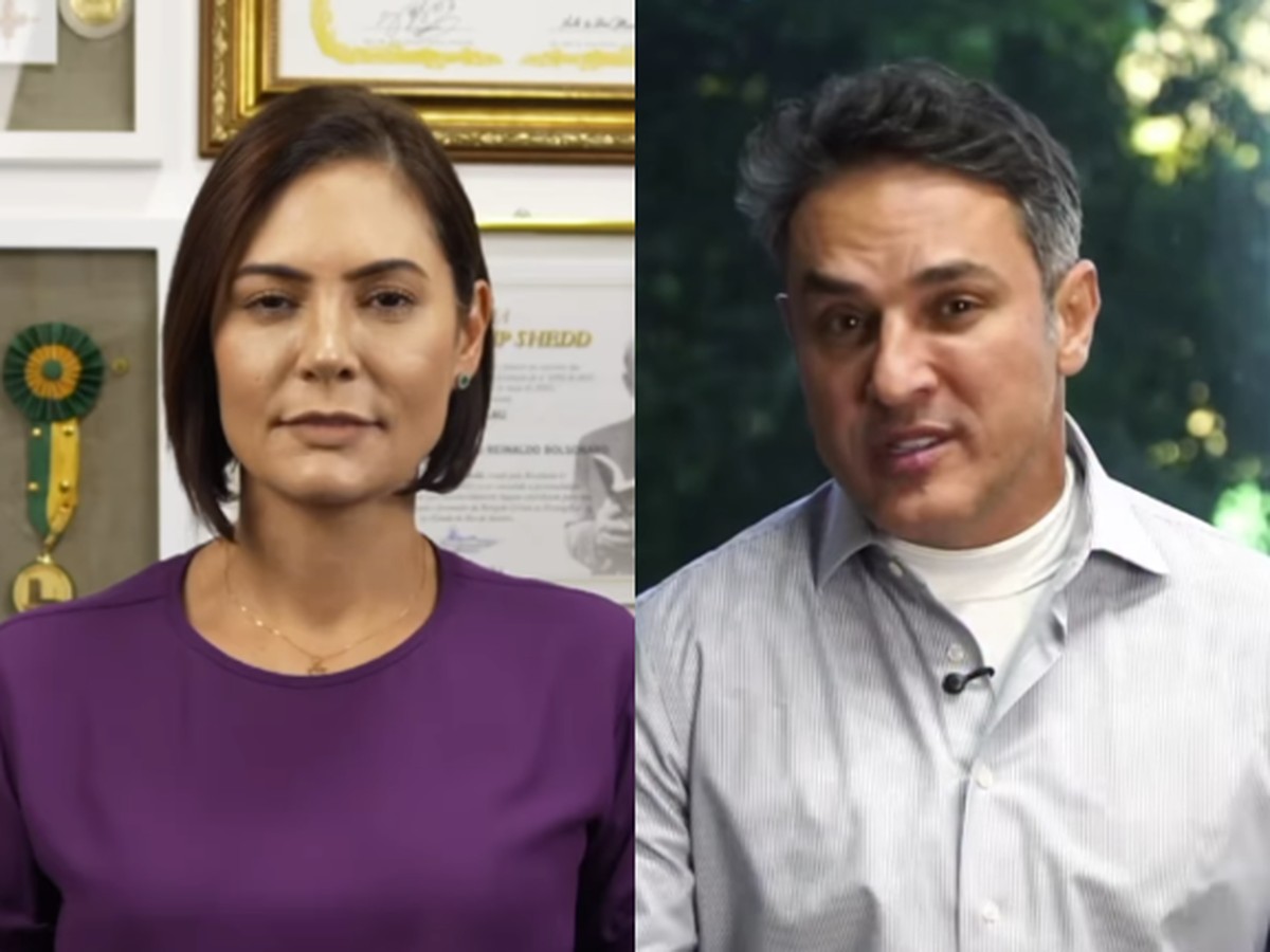 Michelle desmente churrasco para Bolsonaro e critica líder da oposição Michelle Bolsonaro, ex-primeira-dama, e Zucco, líder da oposição (Foto: Reprodução/Instagram)