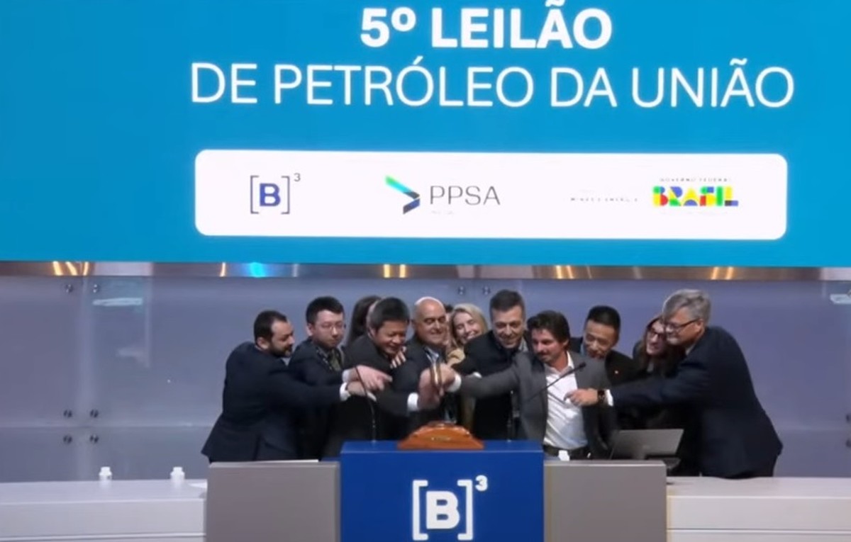 Leilão do pré-sal supera expectativas e arrecada R$ 28 bilhões com Petrobras Pré-Sal Petróleo (PPSA) arrecadou R$ 28 bilhões no 5º leilão de venda de óleo da União (Foto: Reprodução)