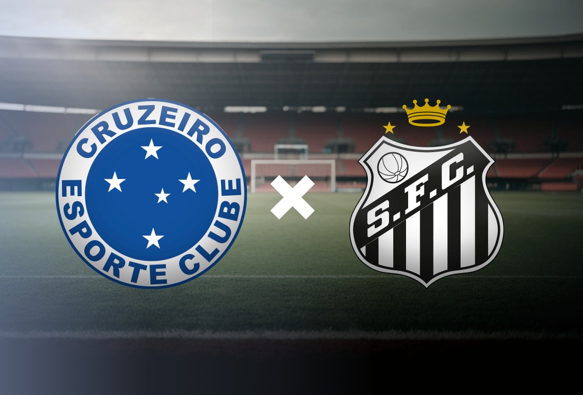 Cruzeiro e Santos se enfrentam no Brasileirão; veja onde assistir ao vivo Cruzeiro x Santos (Foto: Editoria de Artes)