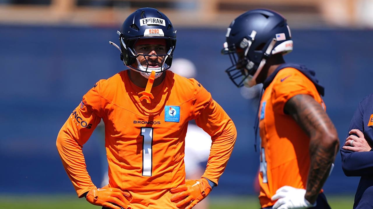 Evan Engram elogia cultura dos Broncos e destaca dedicação no trabalho diário Foto: Reprodução/@NFL