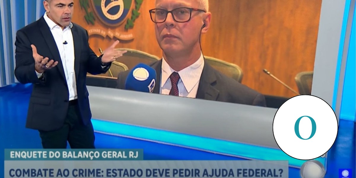 Apresentador do 'Balanço Geral RJ' gera polêmica após enquete ao vivo Nota 0: o comportamento do apresentador do 'Balanço Geral RJ' após abrir uma enquete (Foto: Reprodução)