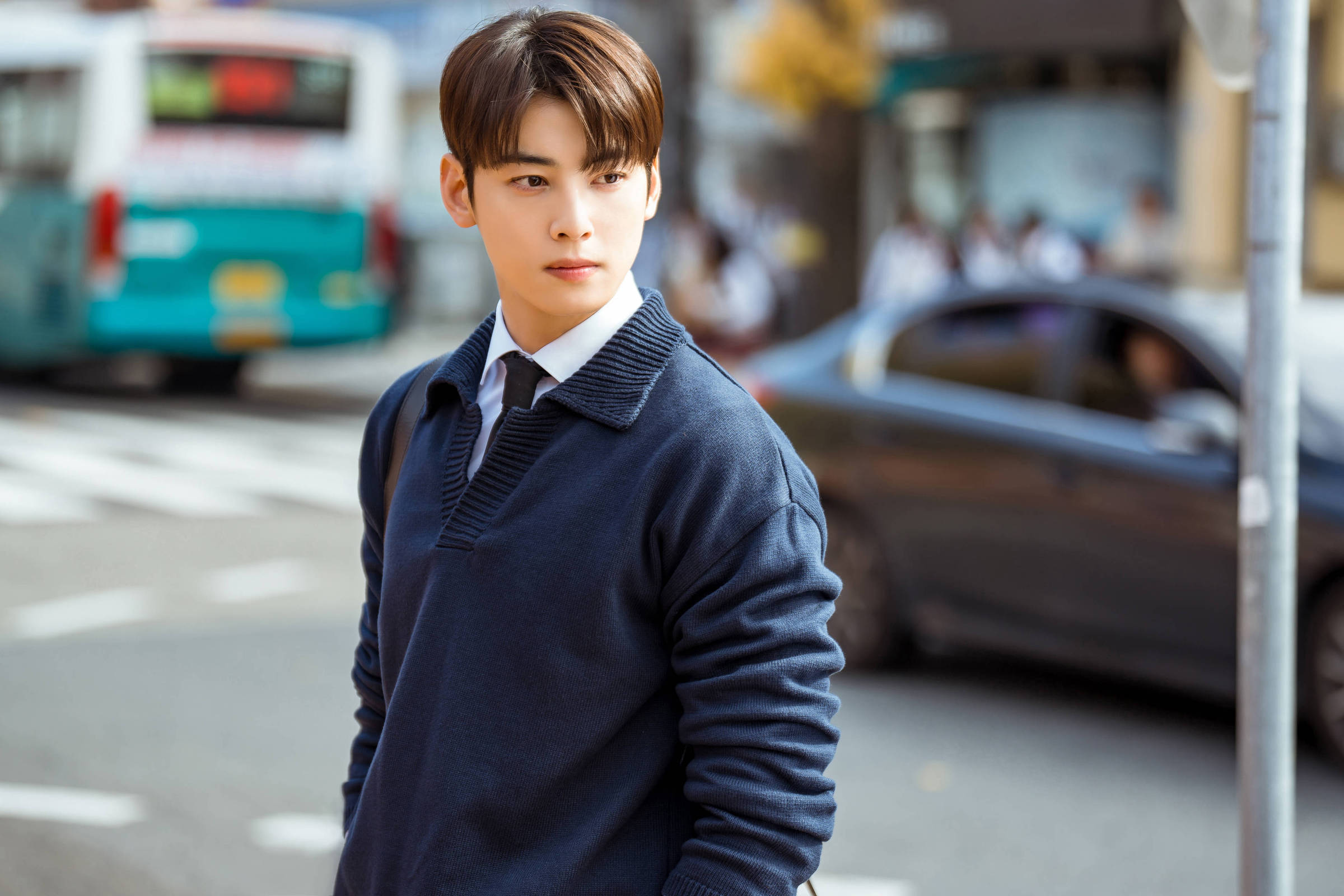 Cha Eun-woo em cena do k-drama 'Um Bom Dia para Ser um Cachorro' (Foto: Divulgação)