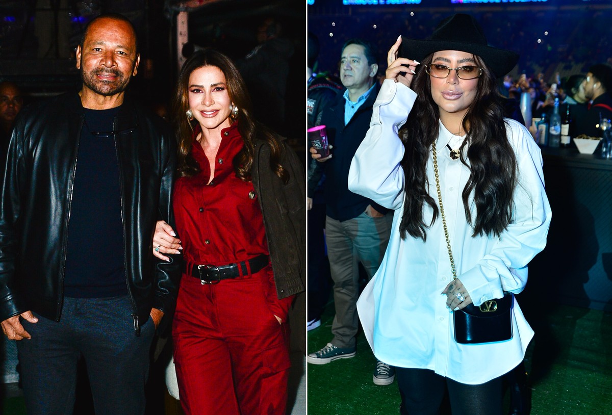 Neymar Pai e Rafaella Santos curtem show sertanejo juntos em São Paulo Neymar Pai e Mariane Bernardi vão a show de Henrique e Juliano com Rafaella Santos (Foto: Eduardo Martins/AgNews)