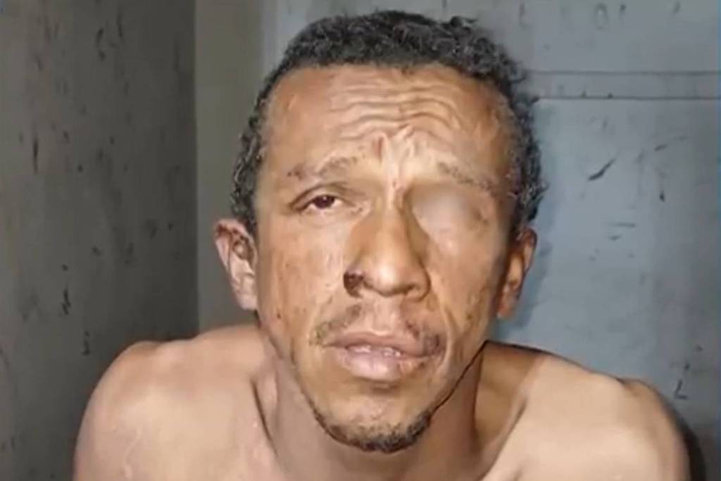 Polícia detém morador de rua suspeito de homicídio e agressão em São Paulo Morador de rua conhecido como Galo Cego é preso (Foto: Reprodução TV Record)