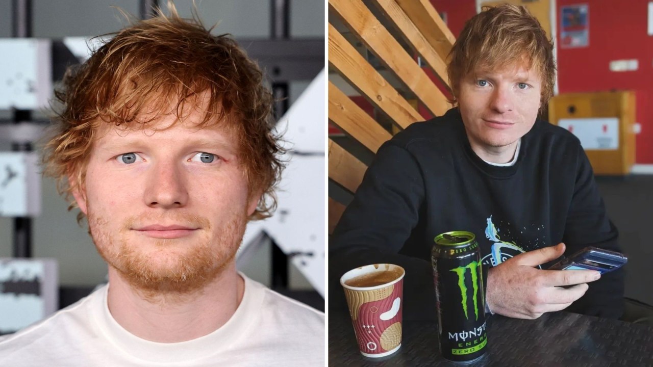 Ed Sheeran e sósia (Foto: Reprodução)