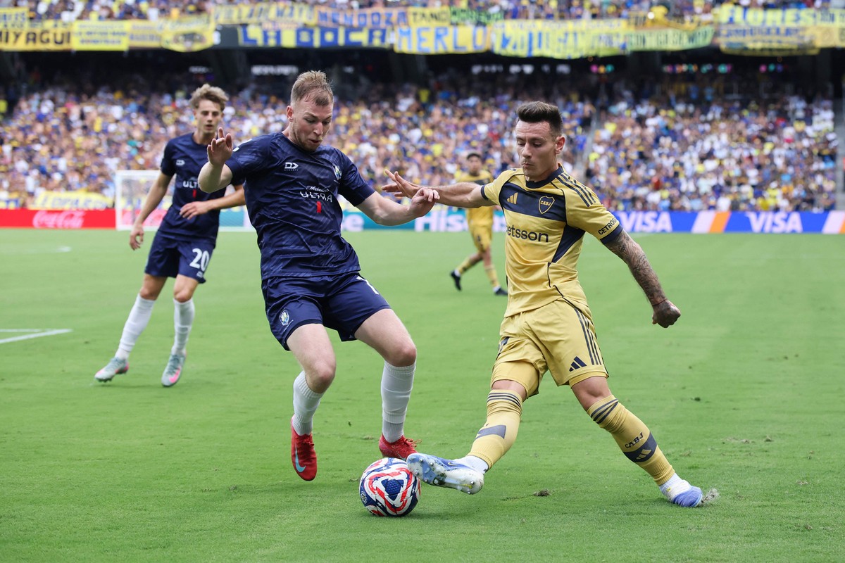 Boca Juniors empata com Auckland e se despede do Mundial de Clubes de forma amarga Boca Juniors-ARG e Auckland-NZE foram eliminados da Copa do Mundo de Clubes (Foto: ALEX GRIMM / GETTY IMAGES NORTH AMERICA / Getty Images via AFP)