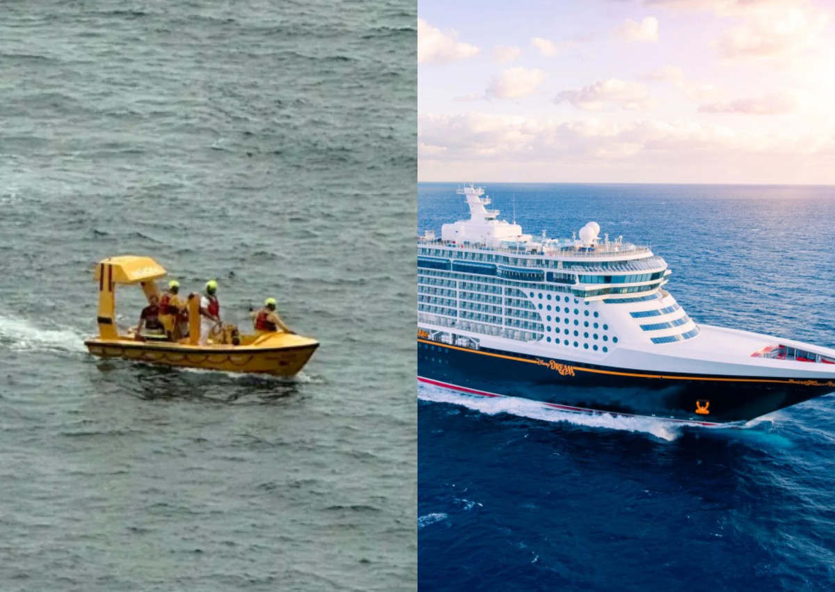 Criança de 4 anos cai de navio da Disney e pai se joga no mar para salvá-la Criança de 4 anos cai de navio da Disney e pai se joga no mar para salvá-la