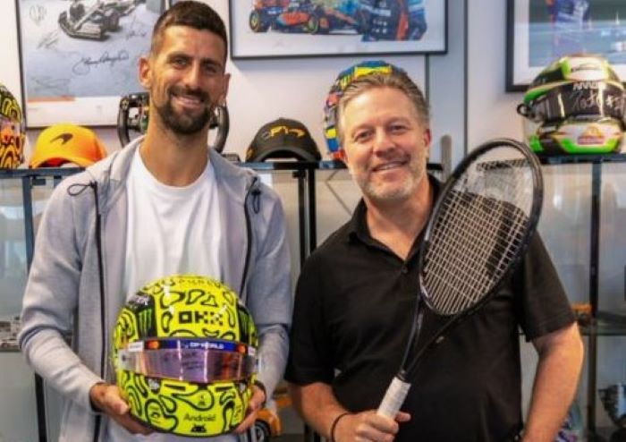 Djokovic visita centro tecnológico da McLaren e se reúne com executivo Foto: Reprodução