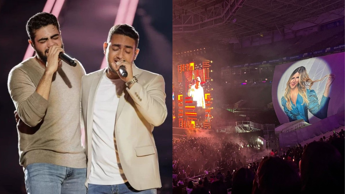 Henrique e Juliano prestam emocionante tributo a Marília Mendonça em show em SP Henrique & Juliano transformaram o palco em altar e celebraram, mais uma vez, a vida e a música de Marília Mendonça (Foto: Divulgação/X)