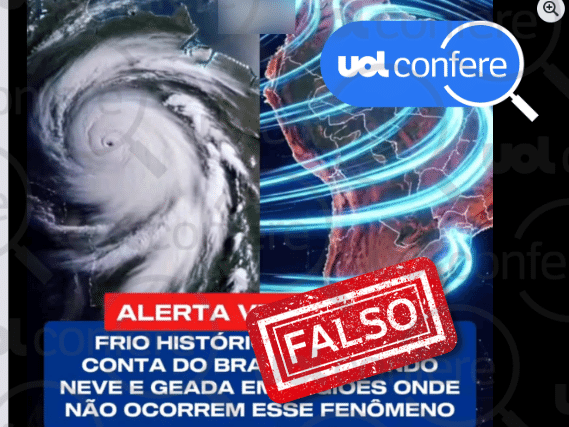 Alerta de 'frio histórico' no Brasil em 2025 é desmentido como falso Brasil não registrará frio histórico durante o inverno em 2025 (Foto: Reprodução/Facebook)