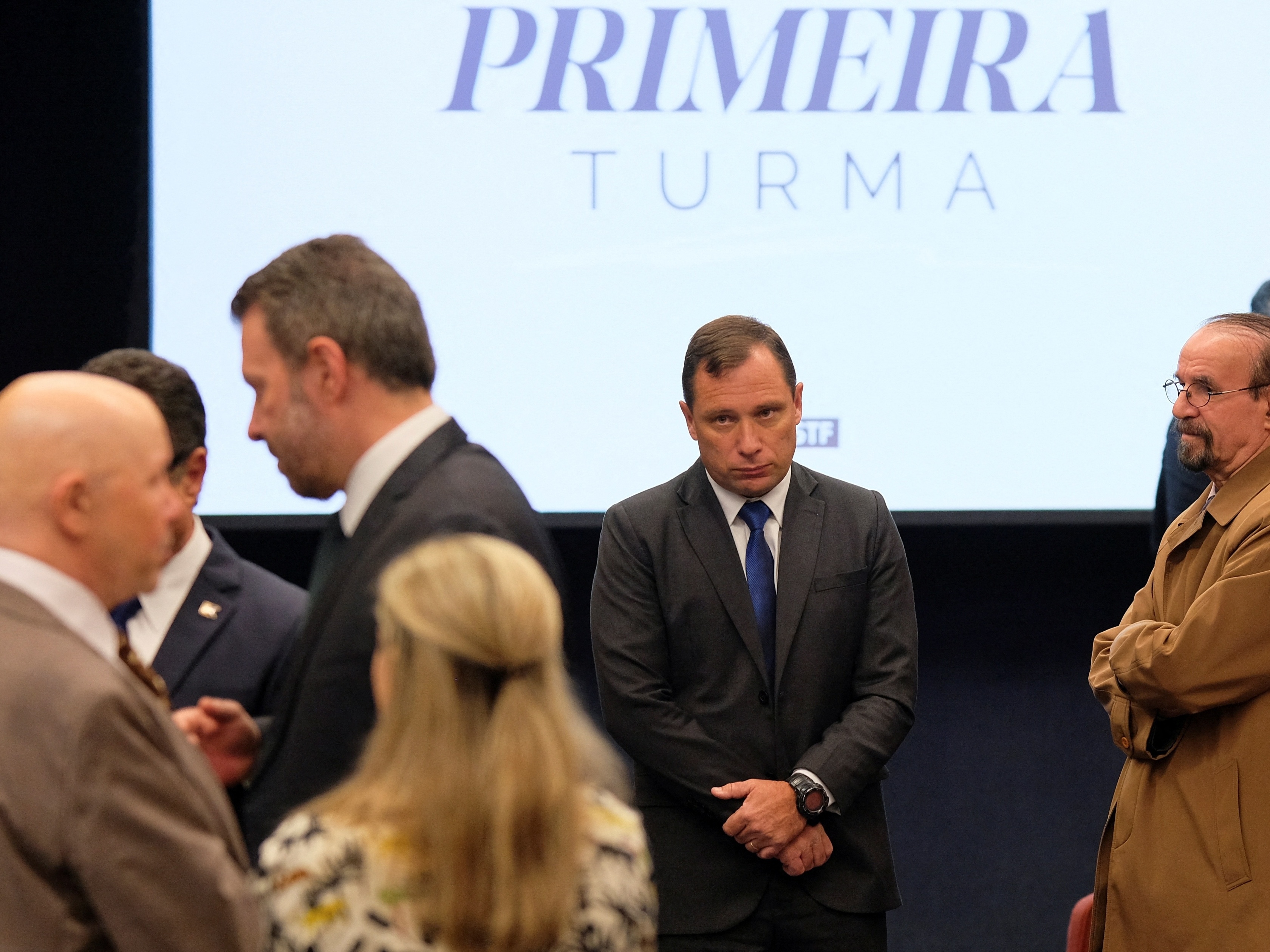 Tenente-coronel Mauro Cid durante sessão de interrogatório no STF (Foto: Diego Herculano - 10.jun.2025/Reuters)