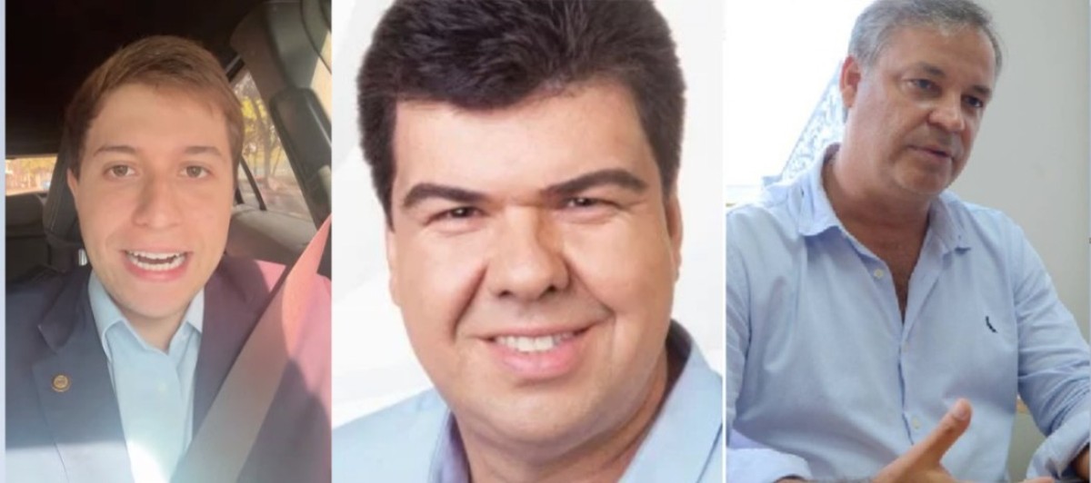 Vereador Flavio Valle, o prefeito de Macaé, Welberth Rezende, e o secretário de Segurança Pública de Niterói, Gilson Chagas (Foto: Reprodução)